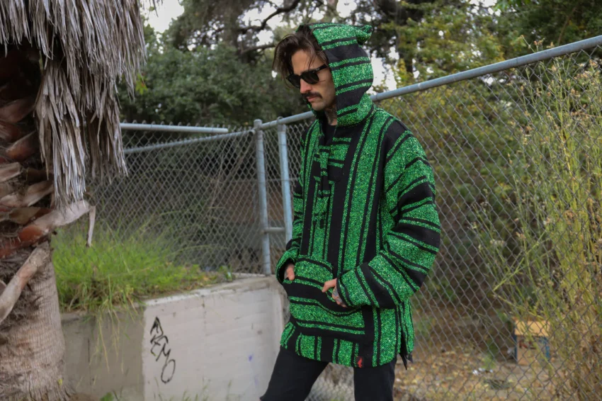 Mexican poncho hoodie